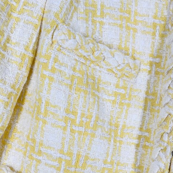 NWT Veronica Beard Bryne Jacket in Pale Yellow/White Size 10 - Picture 4 of 12